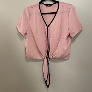 Sheer blush pink crop